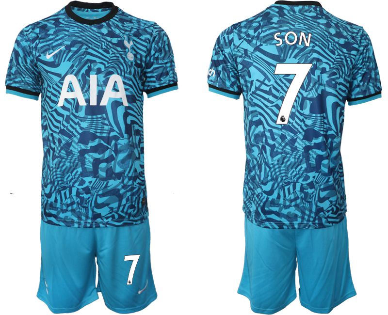 Men 2022-2023 Club Tottenham Hotspur away blue 7 Soccer Jersey